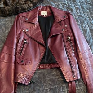 Parker leather moto jacket